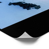 Moonrise over de bergen poster (Hoek)