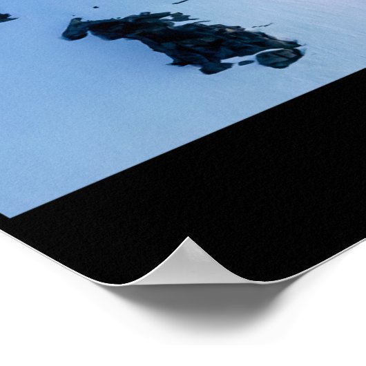 Moonrise over de bergen poster (Hoek)