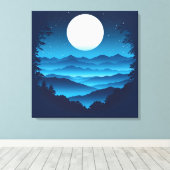 Moonrise over de Blue Ridge Canvas Afdruk (Insitu (Houten vloer))