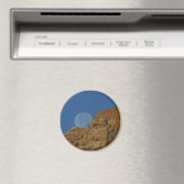 Moonrise over de kliffen in Zion Magneet (Insitu (Vaatwasser))