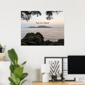 Moonrise over de San Juan-eilanden Poster (Thuiskantoor)