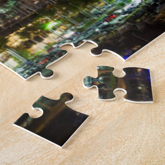 Moonrise over de skyline van San Diego Legpuzzel (Zijkant)