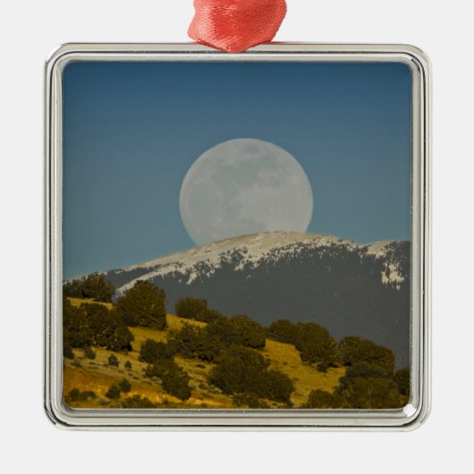 Moonrise over het Sangre de Cristo-gebergte, Metalen Ornament (Voorkant)