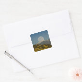Moonrise over het Sangre de Cristo-gebergte, Vierkante Sticker (Envelop)