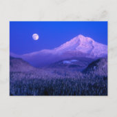 Moonrise Over Mt. Hood Oregon in Winter Briefkaart (Voorkant)