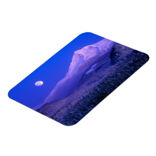 Moonrise Over Mt. Hood Oregon in Winter Magneet (Linkerzijde)