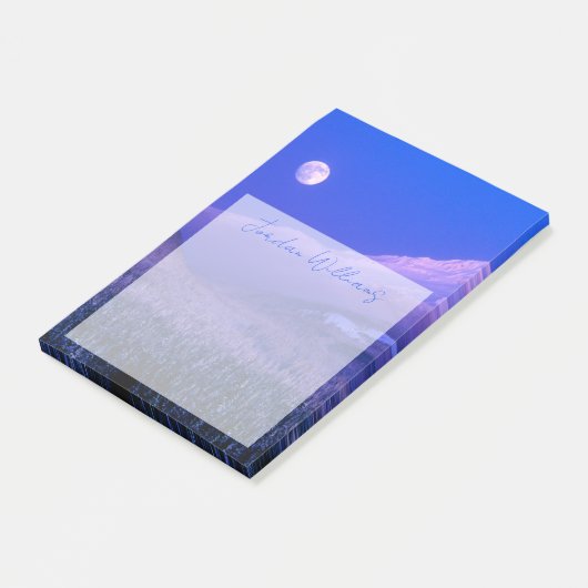 Moonrise Over Mt. Hood Oregon in Winter Post-it® Notes (Schuin)