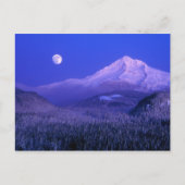 Moonrise over Mt Hood winter, Oregon Briefkaart (Voorkant)
