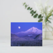 Moonrise over Mt Hood winter, Oregon Briefkaart (Staand voorkant)