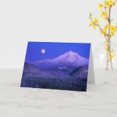 Moonrise over Mt Hood winter, Oregon Kaart (Gele Bloem)