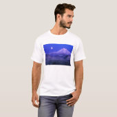 Moonrise over Mt Hood winter, Oregon T-shirt (Voorkant volledig)