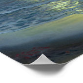 Moonrise over oceaan poster (Hoek)