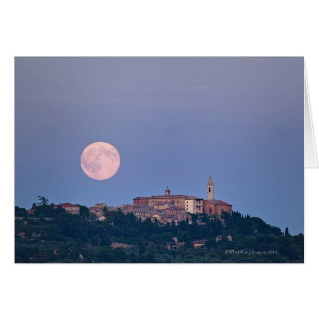 Moonrise over Pienza (Voorkant Horizontaal)