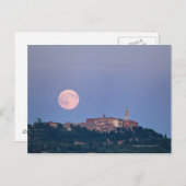 Moonrise over Pienza Briefkaart (Voorkant / Achterkant)