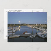Moonrise over Wellfleet Harbour Cape Cod Briefkaart (Voorkant / Achterkant)