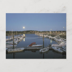 Moonrise over Wellfleet Harbour Cape Cod Briefkaart