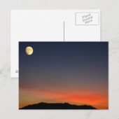 Moonrise over zonsondergang briefkaart (Voorkant / Achterkant)
