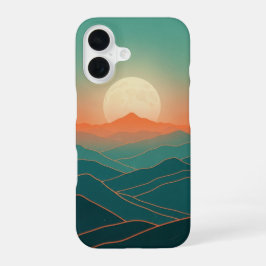 Moonrise Retro Vista iPhone 16 Hoesje