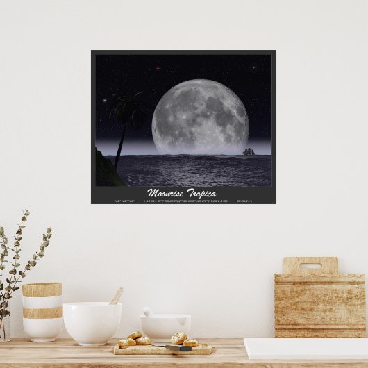 Moonrise Tropica Poster (Keuken)