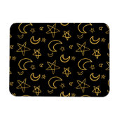 Moons and Stars Gold Pattern Magneet (Horizontaal)