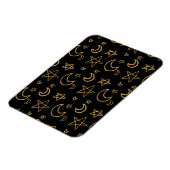 Moons and Stars Gold Pattern Magneet (Linkerzijde)