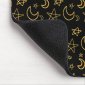 Moons and Stars Gold Pattern Muismat (Hoek)