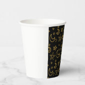 Moons and Stars Gold Pattern Papieren Bekers (Rechts)