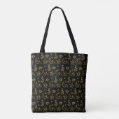 Moons and Stars Gold Pattern Tote Bag (Achterkant)
