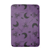 Moons en sterren Atomic Era Abstract Eggplant Paar Badmat (Voorkant Verticaal)