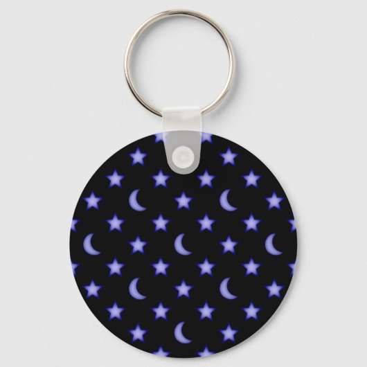 Moons- en sterrenpatroon sleutelhanger (Voorkant)