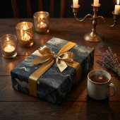 Moon's Journey: hemelse 3D-nachtelijke hemelontwer Cadeaupapier