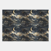 Moon's Journey: hemelse 3D-nachtelijke hemelontwer Inpakpapier Vel (Voorkant)