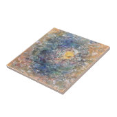 Moon's Journey Through Ethereal Clouds Tegeltje (Zijkant)