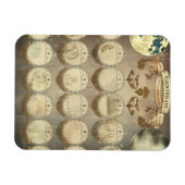 Moon's Mystique - Antiek Phases of the Moon Calen Magneet (Horizontaal)