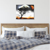 Moons Surreal Fantasy Canvas Afdruk (Insitu (Slaapkamer))