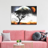 Moons Surreal Fantasy Canvas Afdruk (Insitu (Woonkamer))