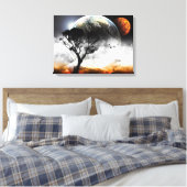 Moons Surreal Fantasy Canvas Afdruk (Insitu (Slaapkamer))