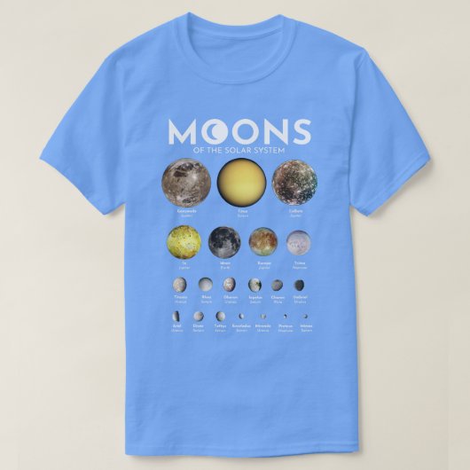 Moons van het zonnestelsel 3 t-shirt (Design voorkant)
