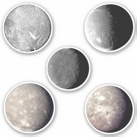 Moons van Uranus Sticker Sheet (Voorkant)