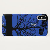 Moonscape in Cobalt Blue en Black Case-Mate iPhone Case (Achterkant (horizontaal))