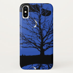 Moonscape in Cobalt Blue en Black Case-Mate iPhone Case