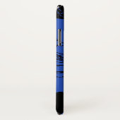 Moonscape in Cobalt Blue en Black Case-Mate iPhone Case (Achterkant / rechts)