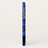 Moonscape in Cobalt Blue en Black Case-Mate iPhone Case (Achterkant/links)