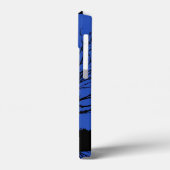 Moonscape in Cobalt Blue en Black Case-Mate iPhone Case (Achterkant / Links)