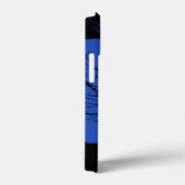 Moonscape in Cobalt Blue en Black Case-Mate iPhone Case (Achterkant / Rechts)