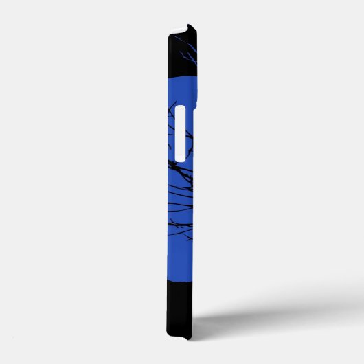 Moonscape in Cobalt Blue en Black Case-Mate iPhone Case (Achterkant / Rechts)