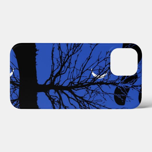 Moonscape in Cobalt Blue en Black Case-Mate iPhone Case (Achterkant (horizontaal))