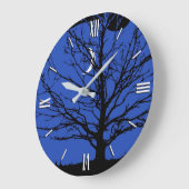 Moonscape in Cobalt Blue en Black Grote Klok (Hoek)