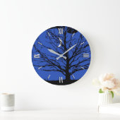 Moonscape in Cobalt Blue en Black Grote Klok (Huis)