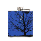 Moonscape in Cobalt Blue en Black Heupfles (Achterkant)